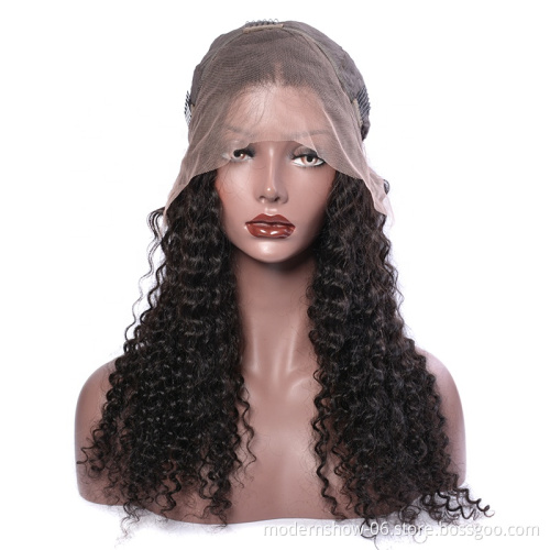 Wholesale Virgin Human Hair Wigs Curly Wave Lace Front Wigs Pre Plucked Hair Line With Baby Hair